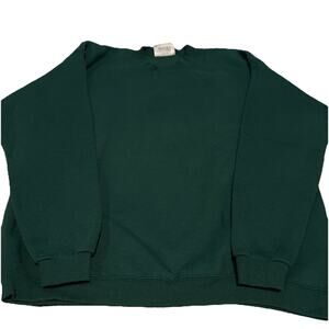 Vintage Sweatshirt Mens Large Blank 90s Made In USA Crewneck Lee Sport Green